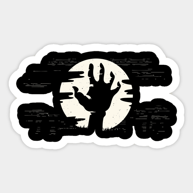 Zombie or Halloween Design Sticker by Vector Design Mart